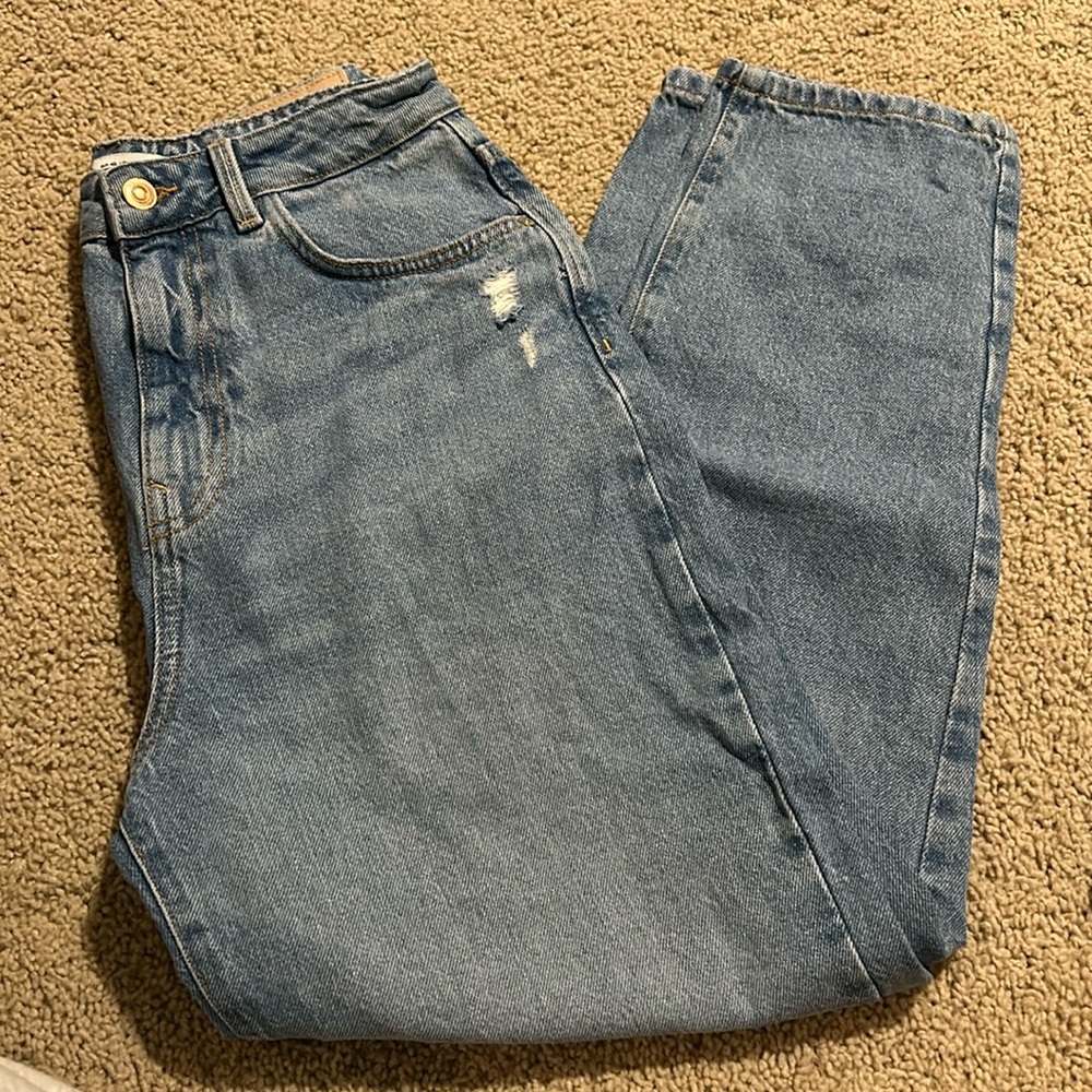 Zara High Waisted Mom Jeans